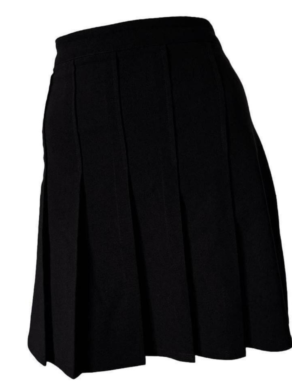 Vintage Black Pleated Skirt Y2K 90s Capsule Wardrobe Mini Low High Rise Waist